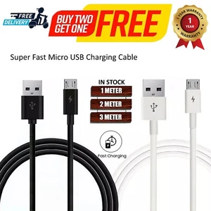 1M,2M,3M Super Fast Micro USB Charging Cable Data Lead For Samsung Galaxy Kindle - Picture 1 of 13