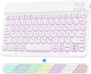 Kabellose Tastatur für iPad QWERTZ, Bluetooth-Tastatur, iPhone, Android, Windows - Bild 1 von 6