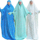 Islam Women Print Prayer Dress Muslim Overhead Kaftan Robe Robe Ramadan Burqa