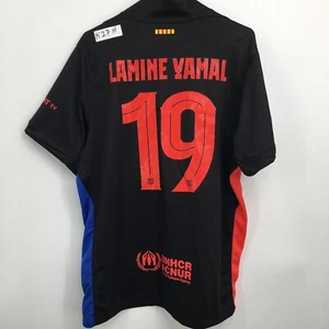 Lamine Yamal FC Barcelona Soccer Jersey Men's XXL Black Nike Dri-Fit - Picture 1 of 12