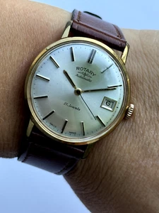 Automatic Watch Eta 2824 Rotary 21 Jewels Mens Swiss Made - Picture 1 of 13
