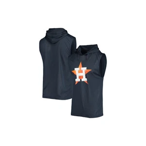 Houston Astros MLB Stitches Sleeveless Pullover Drawstring Hoodie Navy Size S - Picture 1 of 7