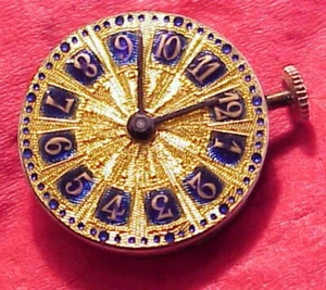 VINTAGE HERVORRAGENDES EMAILLE CARTOUCHE ZIFFERBLATT LECOULTRE 19,8 MM ARMBANDUHRWERK - Bild 1 von 10