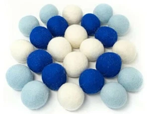 Felt Ball Garland Crafting Set [24 pcs, 50mm] Large Colorful Felt Pom Poms for C - Picture 1 of 7