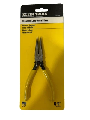 Klein Tools Standard Long Nose Pliers 黄色 D301-5C — 第 1/4 张图片