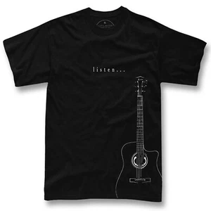 Acoustic Guitar t-shirt classic rock guitar player gift t shirt - Picture 1 of 8