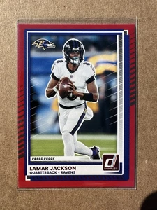 2025 Panini Donruss - Lamar Jackson Red Press Proof Ravens - Bild 1 von 2