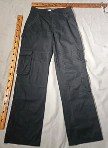 Pantaloni Abercrombie Fitch donna taglia 27 4L neri cargo casual utility dritti  - Foto 1 di 14