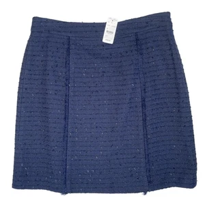 Brooks Brothers Sz 12P Pencil Skirt NEW Blue Tweed Office Academia HOLIDAY GIFT - Picture 1 of 9