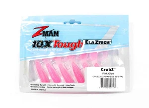Zman Soft Lure GrubZ 3.5 Inch 6/Pack Pink Glow (5582) - Picture 1 of 6