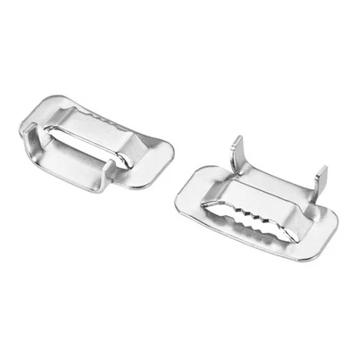 201 Stainless Steel Strapping Seals 43x25x12mm for 19mm Band Pack of 100 - Imagen 1 de 4