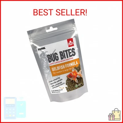 Bites Goldfish alimento para peces, pellets para peces de tamaño mediano a grande, 3,53 oz, A6584 Foto 1 de 2