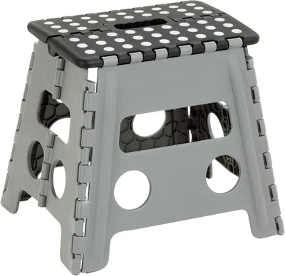 Folding Step Stool 12.8 Inch Anti-Slip 300lbs Multicolor - Image 1 of 4