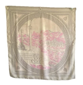 Emilio Pucci Gray Silk Women’s Scarf Baroque Pattern 34"/35" M In Italy Good C - Picture 1 of 11