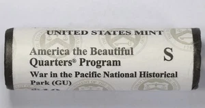 2019-S War in the Pacific GUAM America The Beautiful Quarter S Bank Roll - Picture 1 of 1