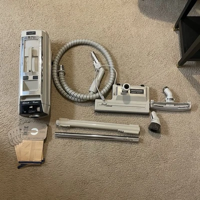 Electrolux Diamond Jubilee 1521 Canister Vacuum BUNDLE Power Nozzle, Tools, Bags - Image 1 of 4