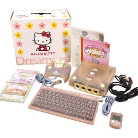 Rare Hello Kitty Dreamcast Console Limited Edition Pink Skeleton Boxed
