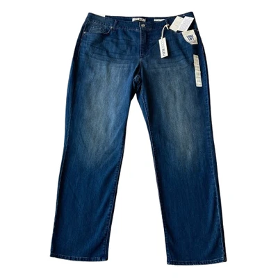 CODE BLEU Chelsea Classic Straight Tummy Slimming Jeans Women's 22W Blue NWT - Image 1 of 4