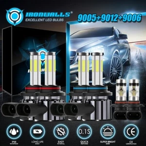 6sides LED Headlight & Fog Bulbs Kit For Dodge RAM 1500 2500 3500 2013 2014 2015 - Picture 1 of 16