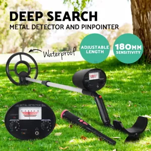 Metal Detector 180MM Deep Sensitive Waterproof Pinpointer Treasure Hunter Black - Picture 1 of 11