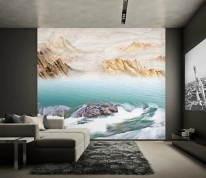 3D Green Lake 6463 Wallpaper Mural Wall Print Wall Wallpaper Murals US Coco - Picture 1 of 11