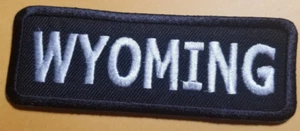 Wyoming Embroidered Patch approx 1.25x3.75" - Picture 1 of 2