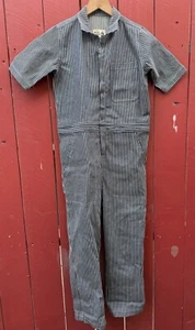 Hey Gang Kids Pinestripe Coveralls Size 8/9 NWOT - Picture 1 of 8