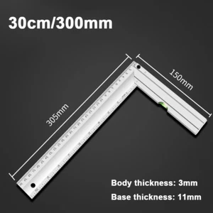 Carpenter Square Aluminium Alloy Spirit Level Set Measuring Ruler Measure 300mm - Imagen 1 de 1