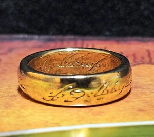 THE ONE RING with Runes From Lord Of The Rings MONOPOLY Trilogy Edition Metal - Picture 1 of 3