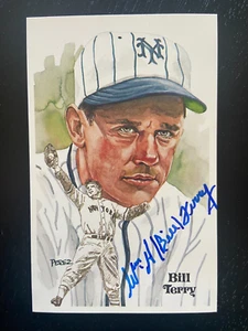 Bill Terry Autographed Perez-Steele Postcard Hall of Fame New York Giants - Picture 1 of 1