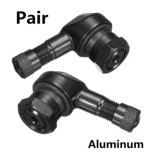2X 11.3mm Black CNC Motorcycle 90°Rim Wheel Tire Valve Stems With Rubber O-rings - Picture 1 of 6