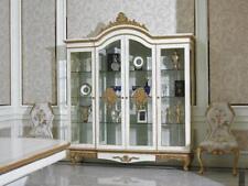 New Cabinet Glass Furniture Antique Style Baroque Rococo Showcases Real Handwork