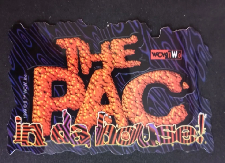 WCW 1999 ¡El Pac In Da House! Pegatina de máquina expendedora de lucha libre Foto 1 de 2