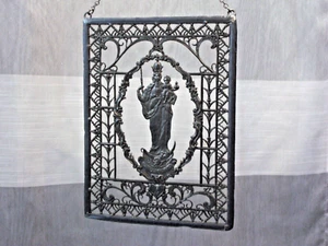 Patronia Bavariae Bayern feines Zinn Zinnbild Fensterbild Wandhänger Glasplatte - Bild 1 von 23