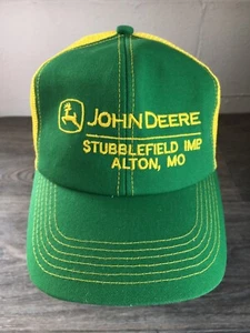 Vtg JOHN DEERE Hat K Products Brand Snapback Trucker Mesh Sewn USA Excellent! - Picture 1 of 8