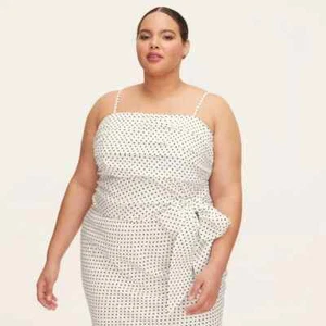 GRÖSSE L XL XXL 3X - Damen Mini Polka Dot Rüschen Leinen Tank Top - Kate Spade NY - Bild 1 von 4