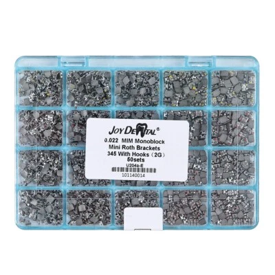 AZDENT Ortodoncia Dental MIM Monobloque Soportes Brackets Mini Roth 022 Ganchos 345 Foto 1 de 4