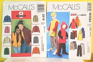 Felpa con cappuccio e cerniera McCall 2918 4584 bambini ragazzi ragazze gilet pantaloni felpati modelli da cucire - Foto 1 di 9