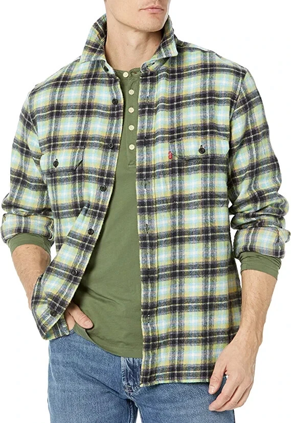 Levi's Men's Classic Worker Plaid Long Sleeve Button-Down Shirt - 19587-0220