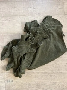 Womens Olive Green Cashmere Wrap - Picture 1 of 7