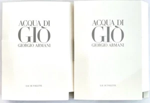 Lot Of 2 New Acqua di Gio Giorgio Armani Eau de Toilette 1.2ml/0.04oz Sample - Picture 1 of 1