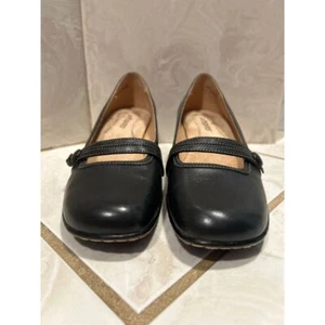 Softspots Black Leather Mary Jane Comfort Pumps Classic Work Heels - Picture 1 of 5