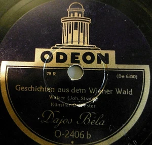 DAJOS BÉLA "Aceleraciones / Historias del bosque vienés" Odeon 1927 78 rpm - Imagen 1 de 2