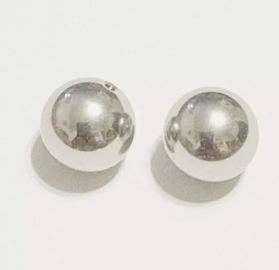 PAIR Surgical Steel 14g Externally Threaded 16mm Piercing Spare Balls. - Image 1 of 4
