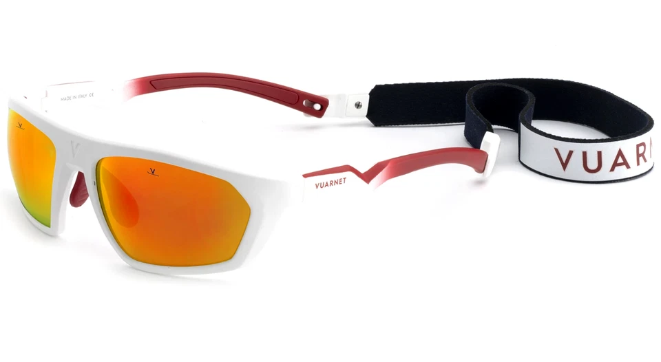 Vuarnet Sunglasses VL201000031130 VL2010 AIR 2010 LARGE White/Red + Pure Grey RF - Image 1 of 4