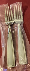 GLENRIDGE Waterford Set of 2 Salad Forks 7 1/8" Unused Stainless 18/10 Flatware - Picture 1 of 3