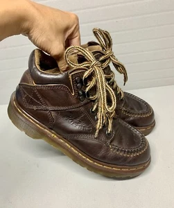 Vintage Made in England Dr Martens Brown Leather Oxford Shoes US Men 5 Women 6 - Picture 1 of 14