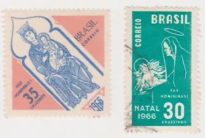 (BRZ-300) 1966 Brazil part set of 2stamps Christmas (KY) - Picture 1 of 1