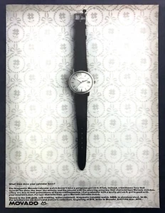 1965 Movado Kingmatic Calendar Watch photo What a Handsome Face vintage print ad - Picture 1 of 1