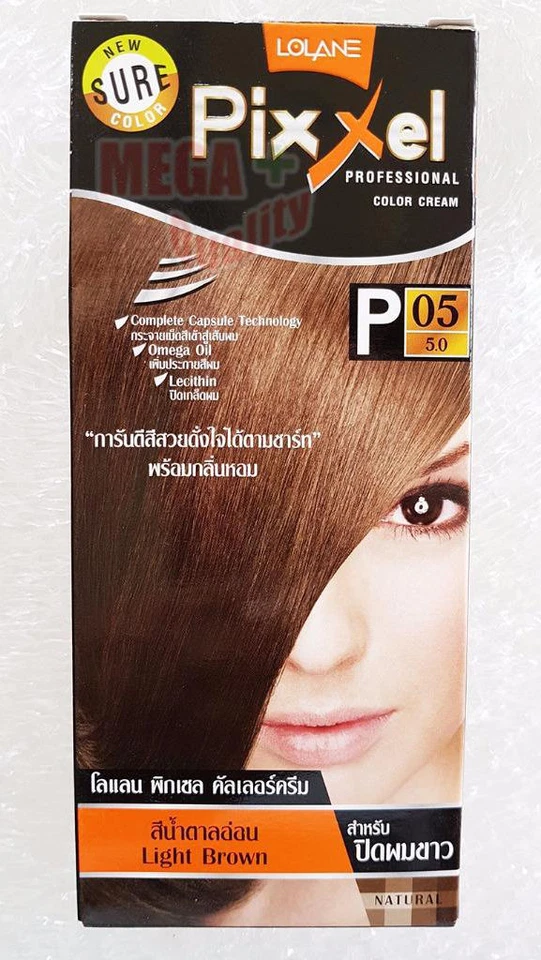 Lolane Pixxel Hair Permanent Dye Color Cream various colors # P05 Light Brown - Image 1 of 2